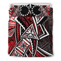 Cook Islands Bedding Set - Tribal Flower Special Pattern Red Color - Polynesian Pride