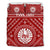 Tahiti Personalised Bedding Set - Tahiti Seal In Polynesian Tattoo Style (Red) - Polynesian Pride