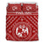 Tonga Personalised Bedding Set - Tonga Seal With Polynesian Tattoo Style (Red) - Polynesian Pride