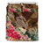 Kanaka Turtle Tropical Knit Background Bedding Set - AH Brown - Polynesian Pride