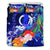 Vanuatu Bedding Set - Humpback Whale with Tropical Flowers (Blue) - Polynesian Pride