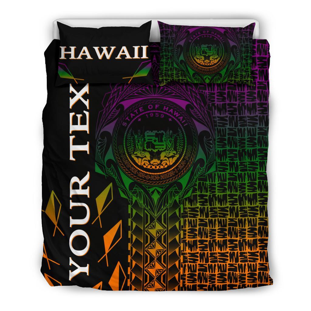 Hawaii Custom Personalised Bedding Set - Hawaii Seal Rocket Style - Polynesian Pride