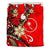 Chuuk Bedding Set - Tribal Flower With Special Turtles Red Color - Polynesian Pride