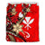 Hawaii Bedding Set - Tribal Flower With Special Turtles Red Color - Polynesian Pride