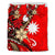 Nauru Bedding Set - Tribal Flower With Special Turtles Red Color - Polynesian Pride