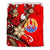 Tahiti Bedding Set - Tribal Flower With Special Turtles Red Color - Polynesian Pride