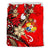 Tonga Polynesian Bedding Set - Tribal Flower With Special Turtles Red Color - Polynesian Pride