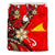 Tokelau Polynesian Bedding Set - Tribal Flower With Special Turtles Red Color - Polynesian Pride