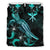 Hawaii Polynesian Bedding Set - Turtle With Blooming Hibiscus Turquoise - Polynesian Pride