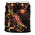 Marshall Islands Polynesian Bedding Set - Turtle With Blooming Hibiscus Gold - Polynesian Pride