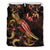 Tonga Polynesian Bedding Set - Turtle With Blooming Hibiscus Gold - Polynesian Pride