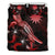 Nauru Polynesian Bedding Set - Turtle With Blooming Hibiscus Red - Polynesian Pride