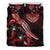 Tahiti Polynesian Bedding Set - Turtle With Blooming Hibiscus Red - Polynesian Pride