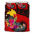 Papua New Guinea Bedding Set - Polynesian Hook And Hibiscus (Red) - Polynesian Pride