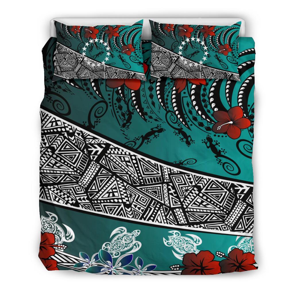 Cook Islands Bedding Set - Lizard And Turtle Green - Polynesian Pride