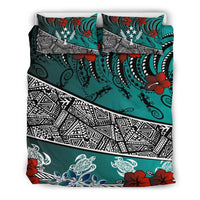Kosrae Polynesian Bedding Set - Lizard And Turtle Green - Polynesian Pride