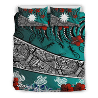 Nauru Bedding Set - Lizard And Turtle Green - Polynesian Pride