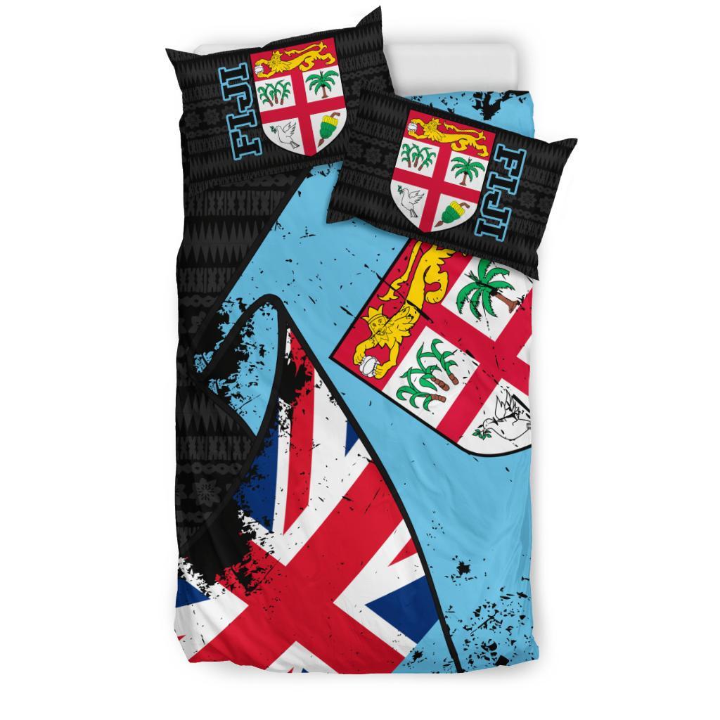 Fiji Duvet Cover Set - Special Grunge Flag - Polynesian Pride