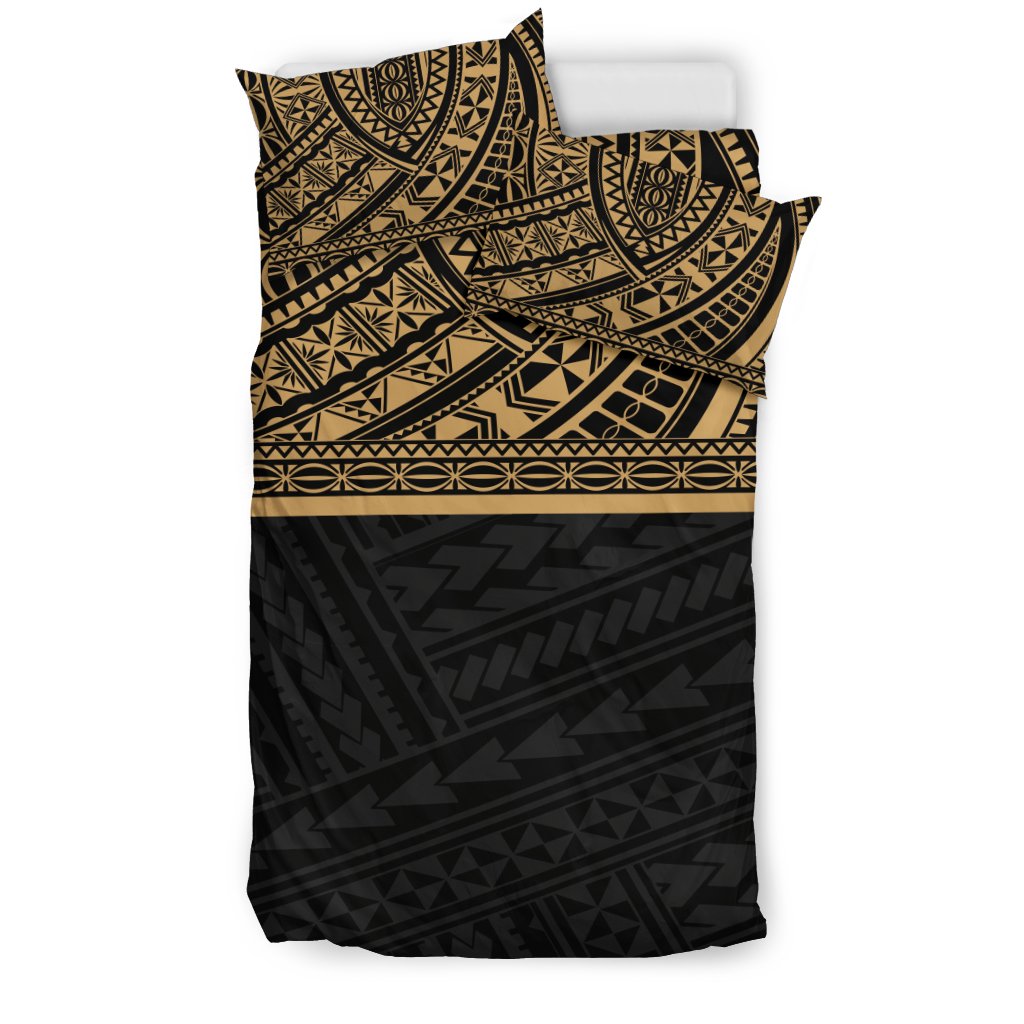 Poly Duvet Cover Set - Polynesian Gold Style - Polynesian Pride