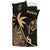 Guam Duvet Cover Set - Guam Coat Of Arms & Coconut Tree Gold - Polynesian Pride