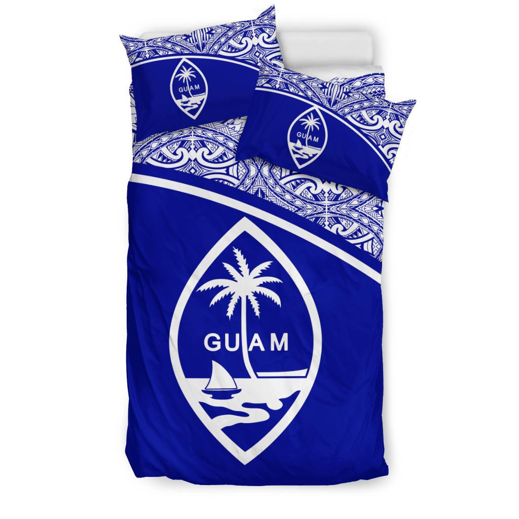 Guam Duvet Cover Set - Blue Curve Style - Polynesian Pride