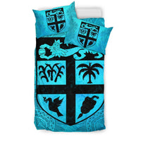 Fiji Duvet Cover Set - Fiji Flag Turquoise A0 - Polynesian Pride