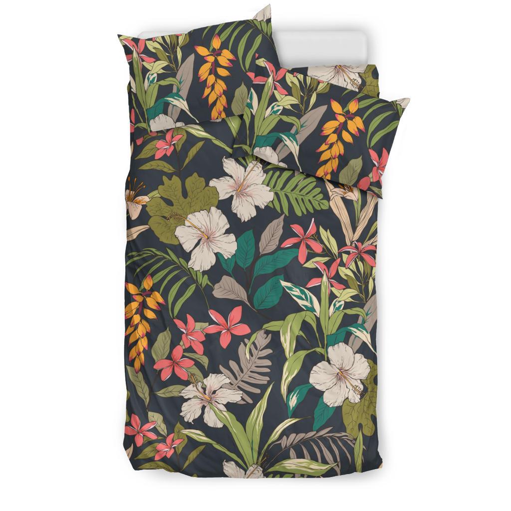 Hawaiian Tropical Plants Lily Hibiscus Pattern Bedding Set - Polynesian Pride