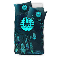 Tahiti Duvet Cover Set - Tahiti Flag Dreamcatcher Blue A02 - Polynesian Pride