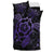 Hawaiian Hibiscus Turtle Wave Polynesian Bedding Set Purple - Polynesian Pride