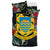 Tuvalu Duvet Cover Set - Tuvalu Coat Of Arms Hibiscus - Polynesian Pride