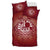 Tahiti Duvet Cover Set - Tahiti Coat Of Arms Turtle Red Version - Polynesian Pride