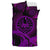 Tahiti Duvet Cover Set - Hibiscus And Wave Purple - Polynesian Pride