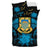 Tuvalu Duvet Cover Set - Tuvalu Coat Of Arms & Hibiscus - Polynesian Pride