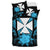 Wallis And Futuna Duvet Cover Set - Wallis And Futuna Coat Of Arms & Turquoise Hibiscus - Polynesian Pride