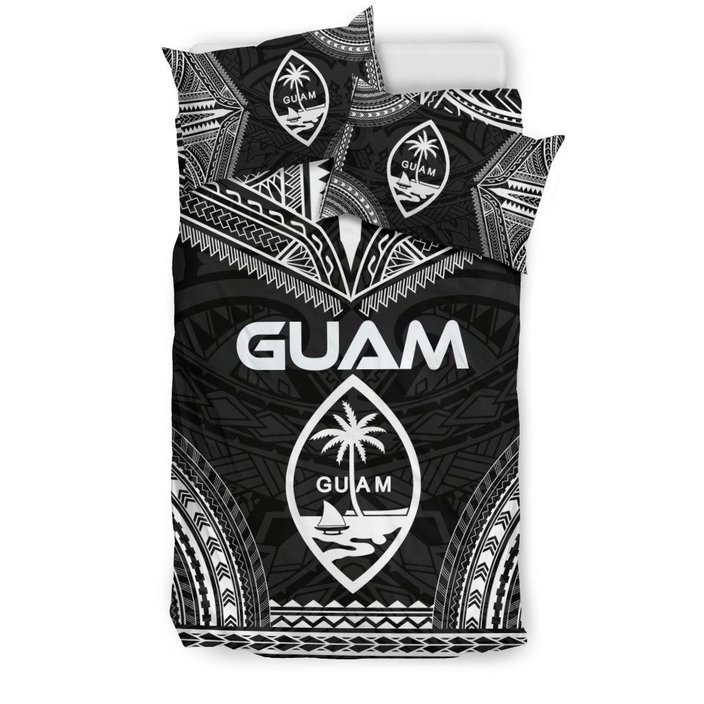 Guam Polynesian Chief Duvet Cover Set - Black Version - Polynesian Pride