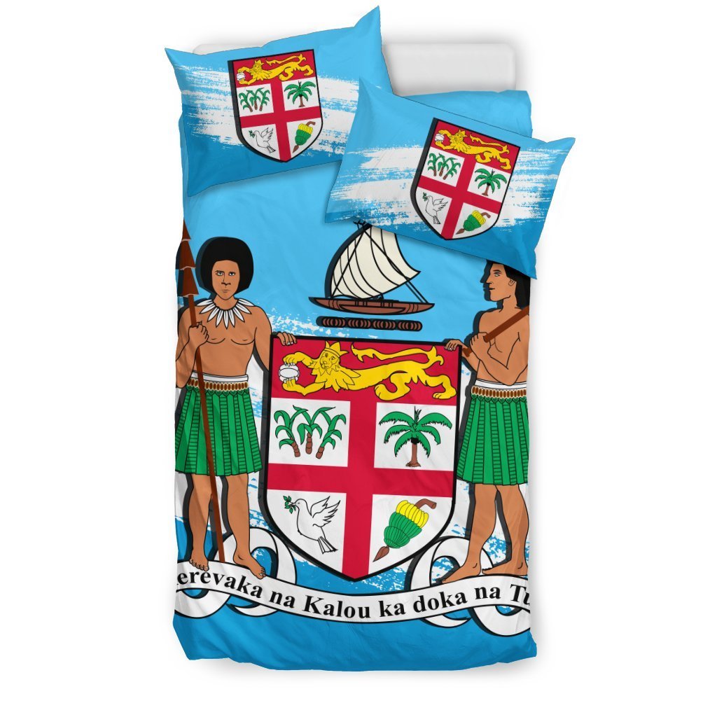 Fiji Duvet Cover Set - Fiji Coat Of Arms Premium (Duvet Covers) - Polynesian Pride