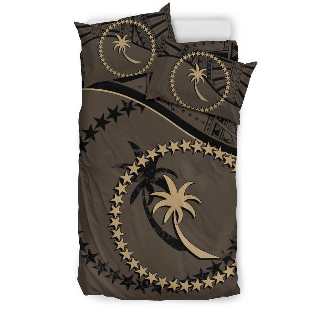 Chuuk Duvet Cover Set - Chuuk Flag Brown - Polynesian Pride