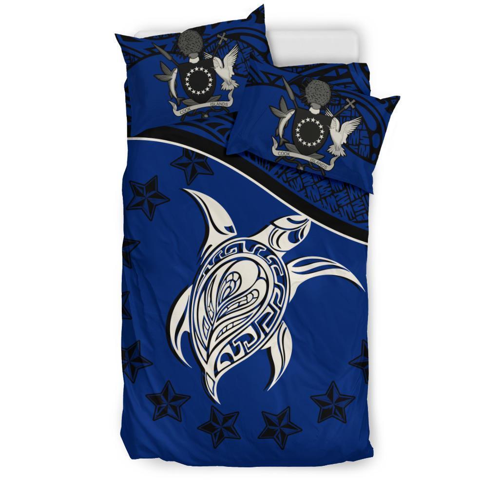 Cook Islands Bedding Set Dark Blue Art - Polynesian Pride