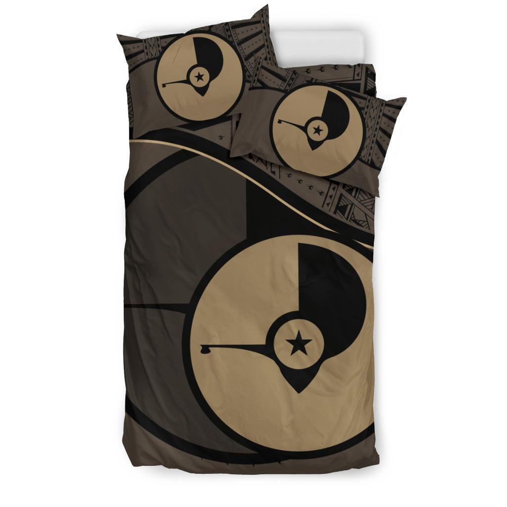 Yap Duvet Cover Set - Yap Flag Tattoo Brown - Polynesian Pride