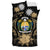 Nauru Duvet Cover Set - Nauru Coat Of Arms & Brown Hibiscus - Polynesian Pride