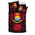 Kiribati Duvet Cover Set - Kiribati Coat Of Arms & Red Hibiscus - Polynesian Pride