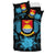 Kiribati Duvet Cover Set - Kiribati Coat Of Arms & Blue Hibiscus - Polynesian Pride