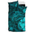 Hawaiian Hibiscus Whale Turtle Dance Polynesian Bedding Set - Turquoise - Polynesian Pride