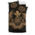 Hawaiian Map Owl Kanaka Bedding Set - Pueo Aumakua - Gold - Polynesian Pride