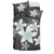 Hawaiian Plumeria Polynesian Bedding Set - Gray - Polynesian Pride