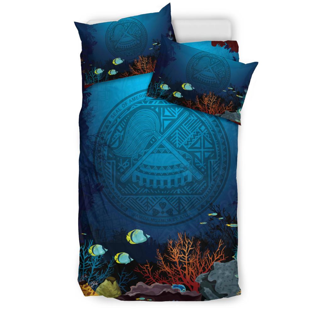 Polynesian Bedding Set - American Samoa Duvet Cover Set Under Sea - Polynesian Pride