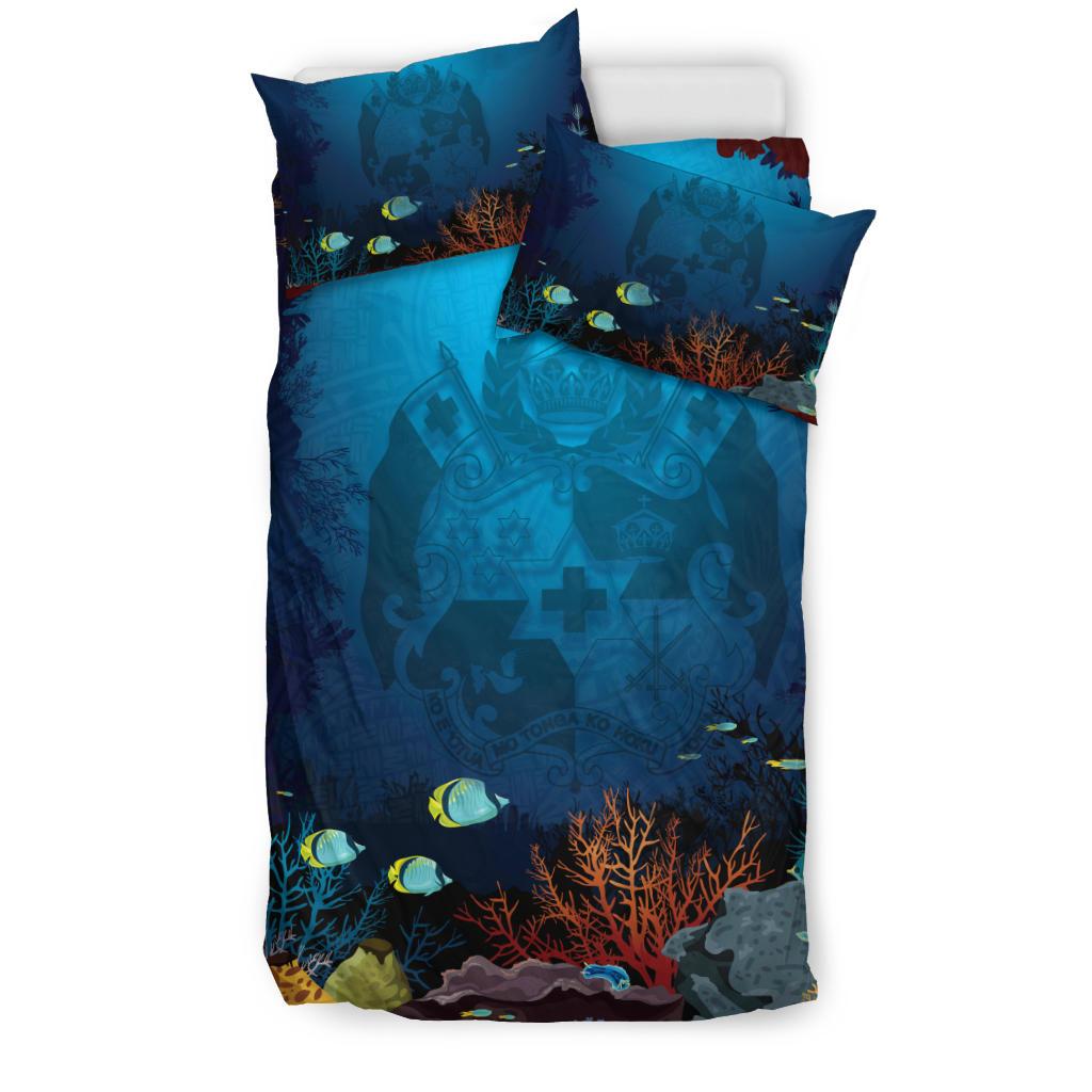 Polynesian Bedding Set - Tonga Duvet Cover Set Under Sea - Polynesian Pride