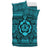 Hawaiian Turtle Polyensian Tribal Bedding Set Blue - Polynesian Pride