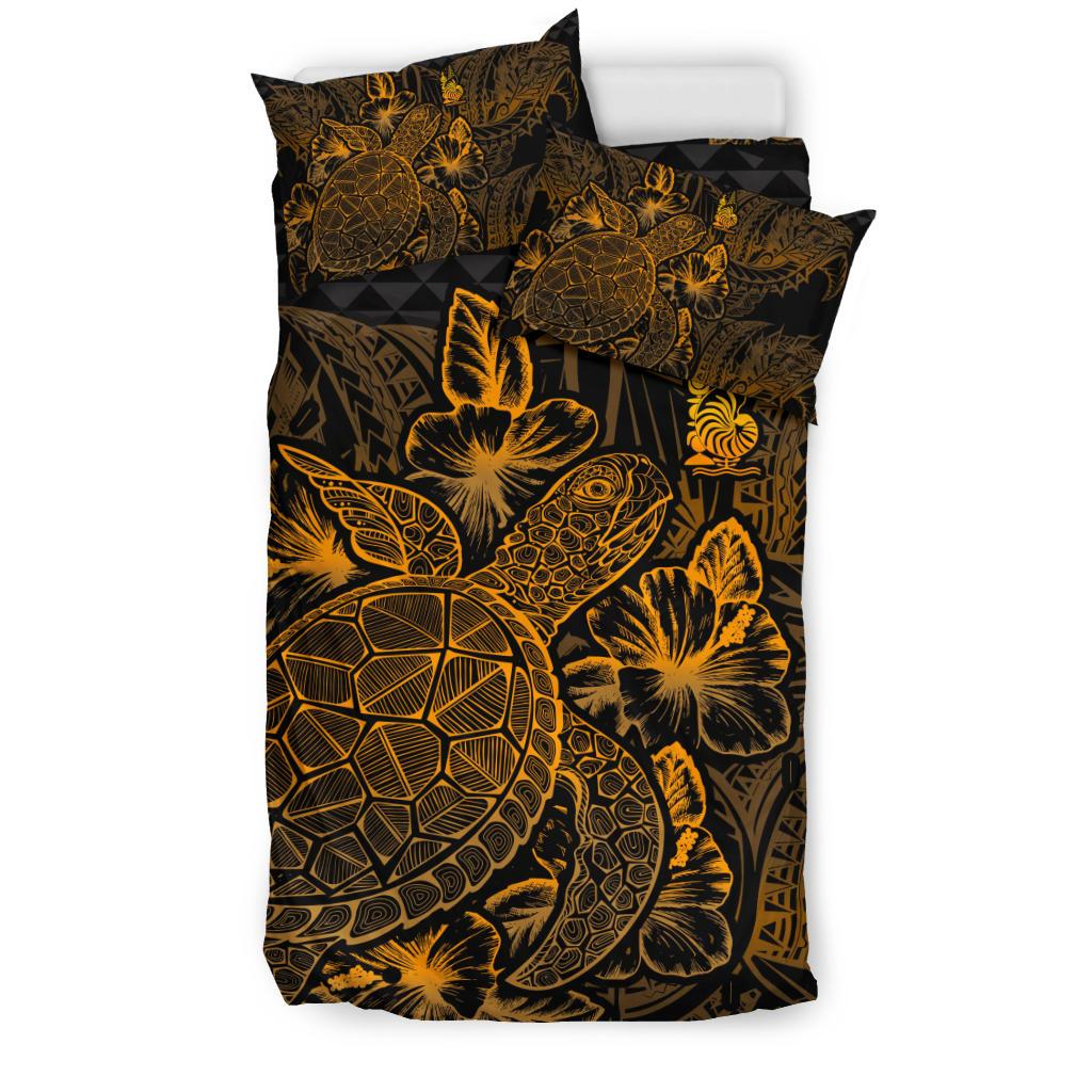Polynesian Bedding Set - New Caledonia Duvet Cover Set Gold Color - Polynesian Pride