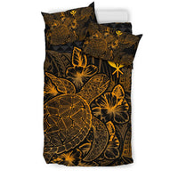 Polynesian Bedding Set - Hawaii Duvet Cover Set Gold Color - Polynesian Pride